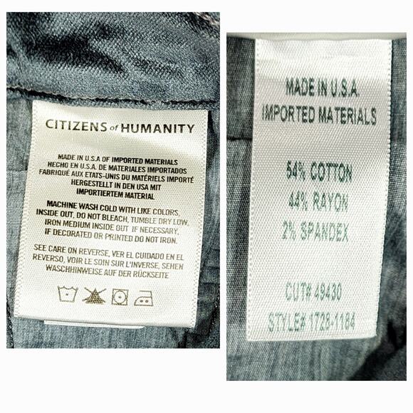 Citizens of Humanity Olivia Velvet Jeans 24 Women Blue High Rise Slim Ankle USA - Picture 3 of 11